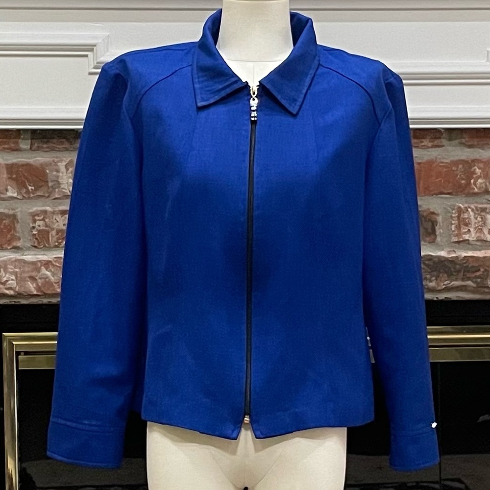 Kari’s Korner blue vintage zip up jacket / S / Excellent condition